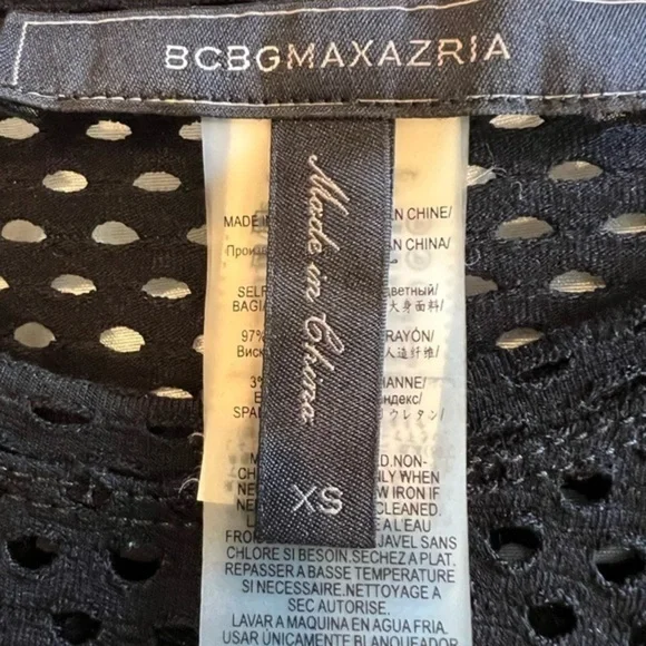 BCBG BLACK MESH TOP SIZE XS - Picture 4 of 4